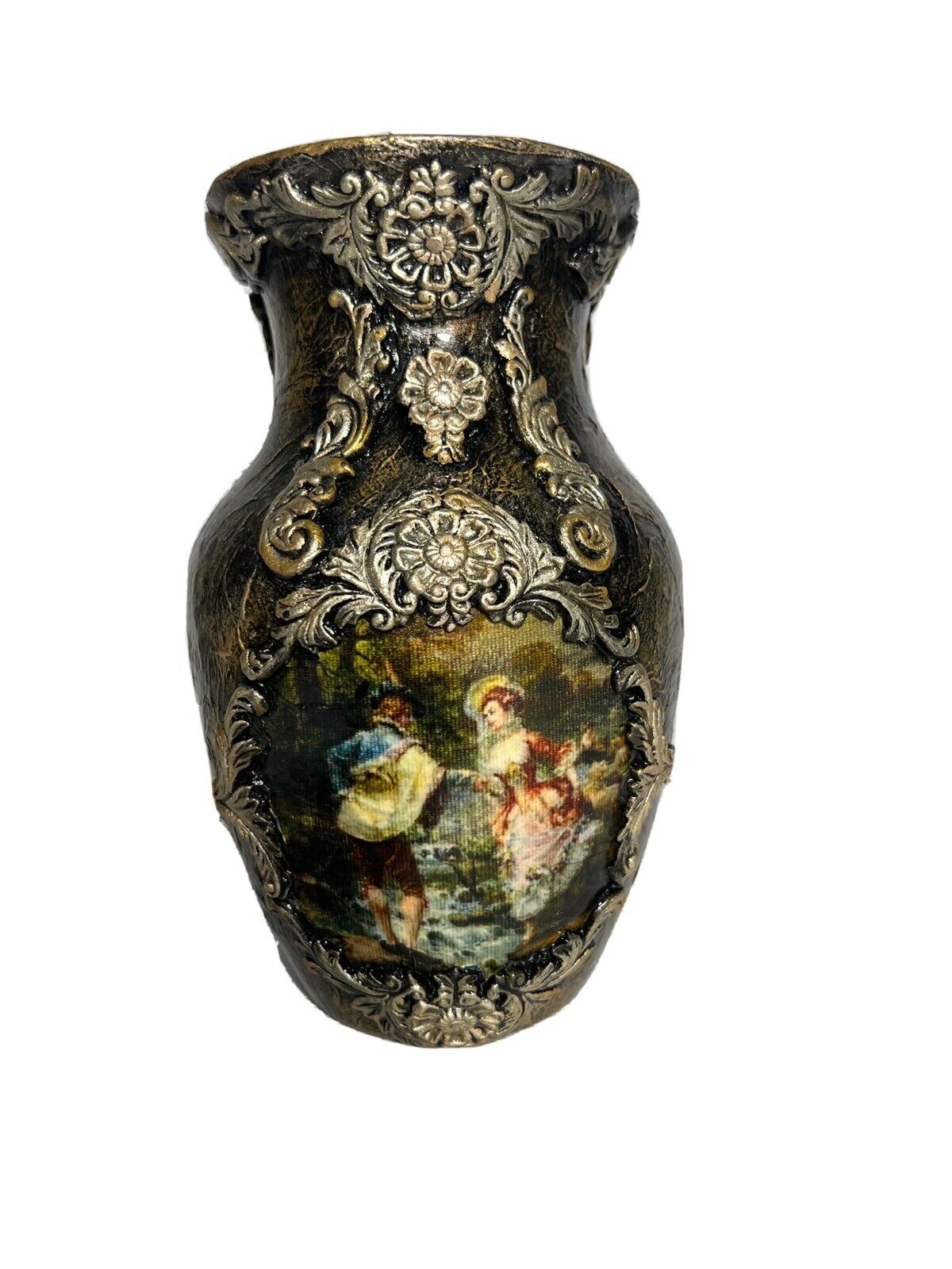 Antique Looking Vase. Handmade. Artist Work. Victorian era. Rare Item. Glass