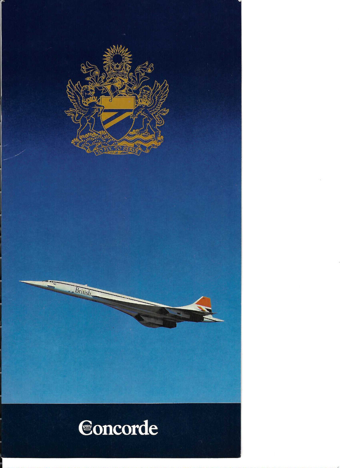 VINTAGE 1983 BRITISH AIRWAYS CONCORDE NEW YORK-LONDON MENU FLIGHT CERTIFICATE