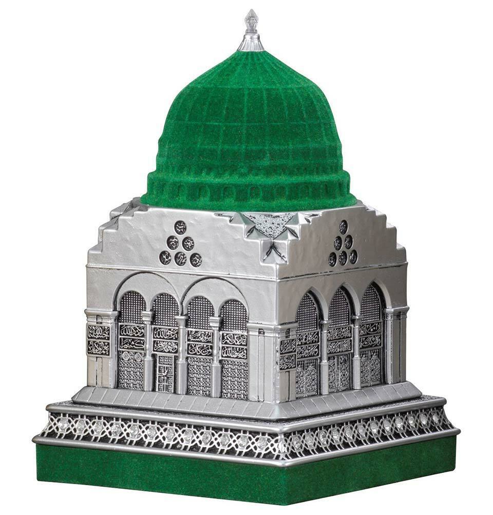 Turkish Islamic Table Decor | Al Masjid an Nabawi Replica | Silver 360-3G Small