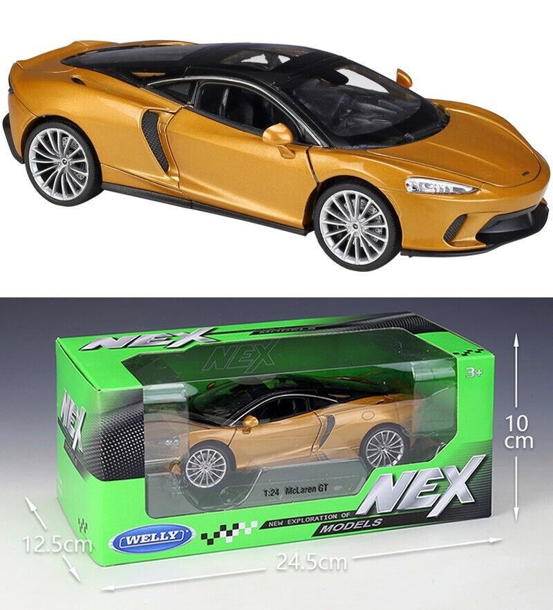 WELLY 1:24 McLaren GT Alloy Diecast Vehicle Sports Car MODEL Collection TOY Gift