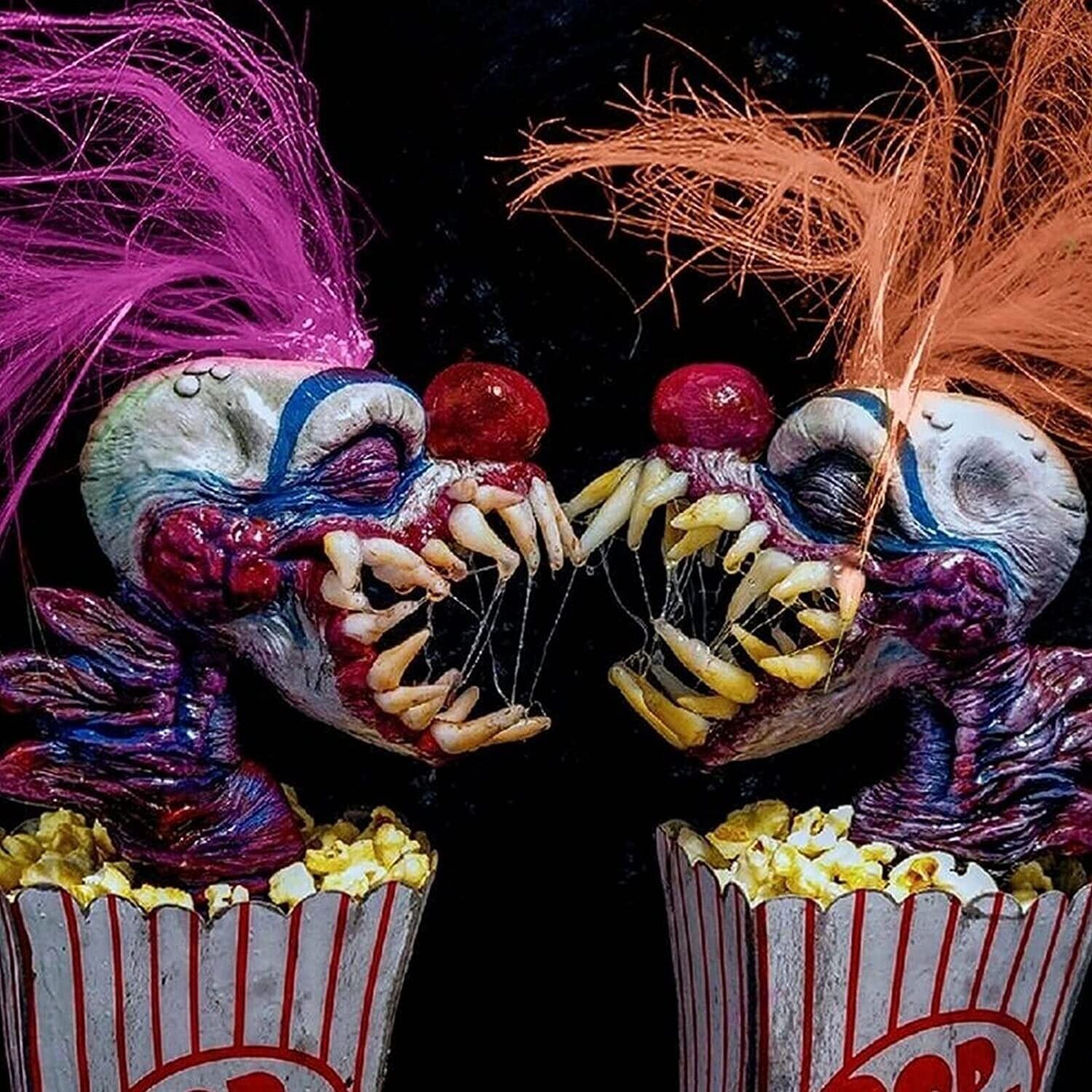 Killer Klowns from Outer Space Popcorn Killer Clown Head Horror Craft Decoration
