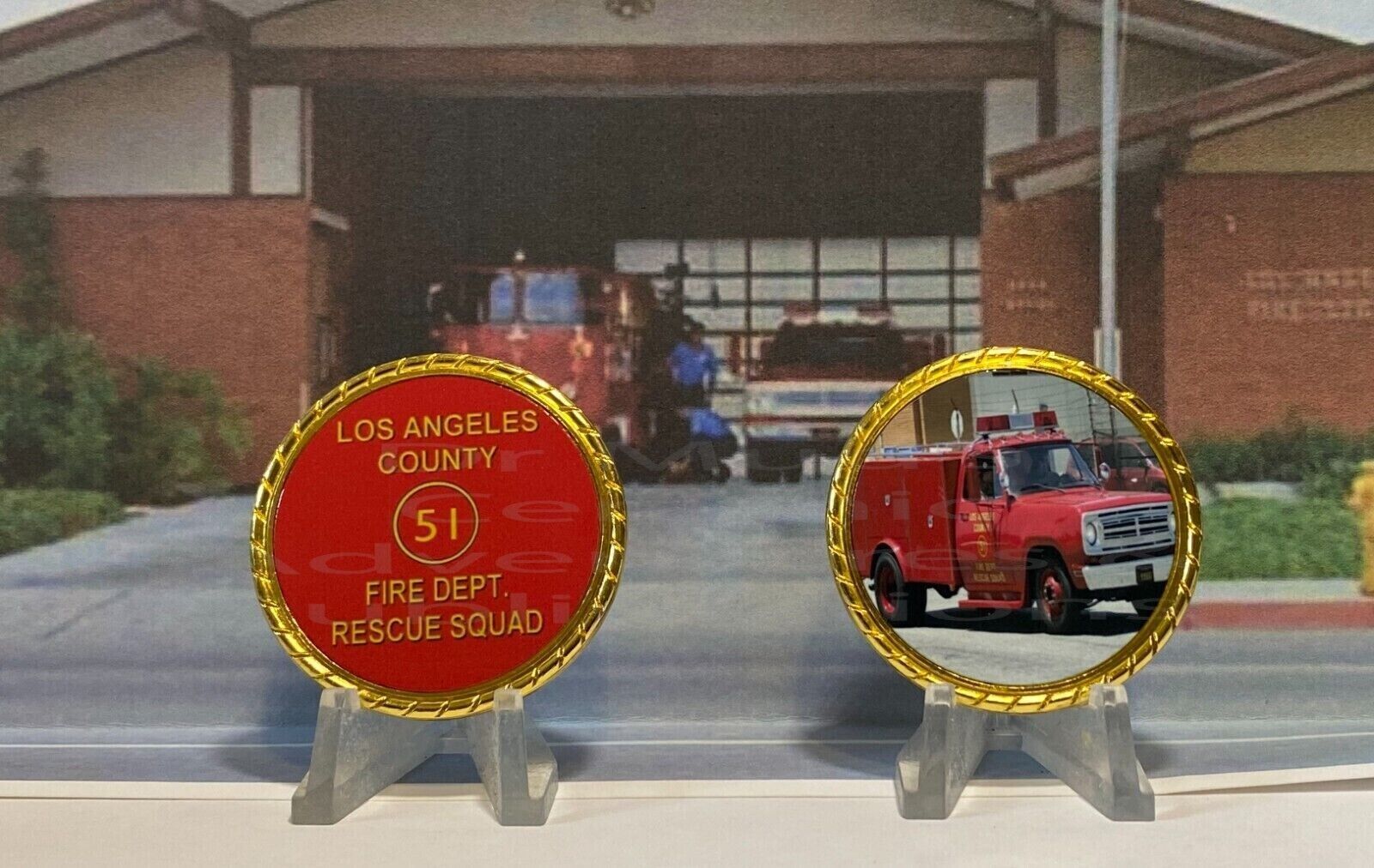 Firefighter LA County Squad 51 Emergency Recognition Coin