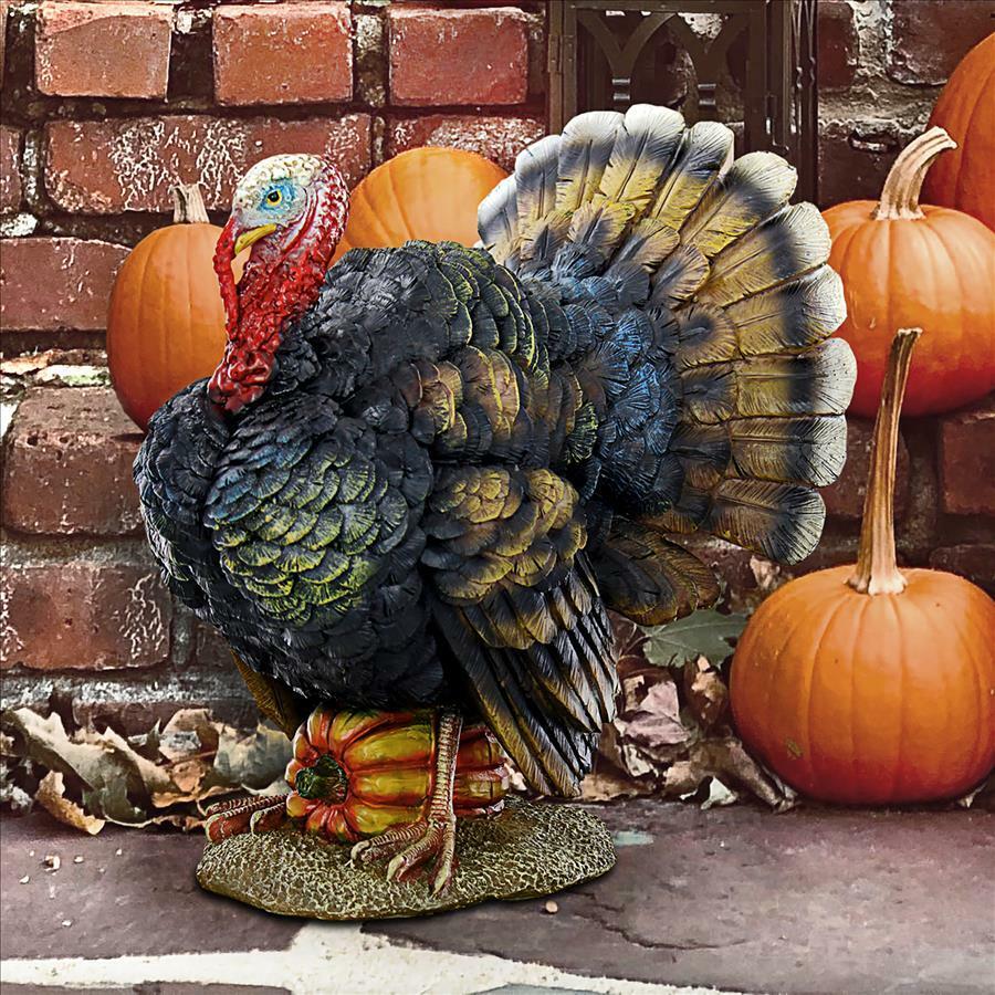 North American Wild Turkey Wildlife Bird Thanksgiving Garden Sculpture Statue