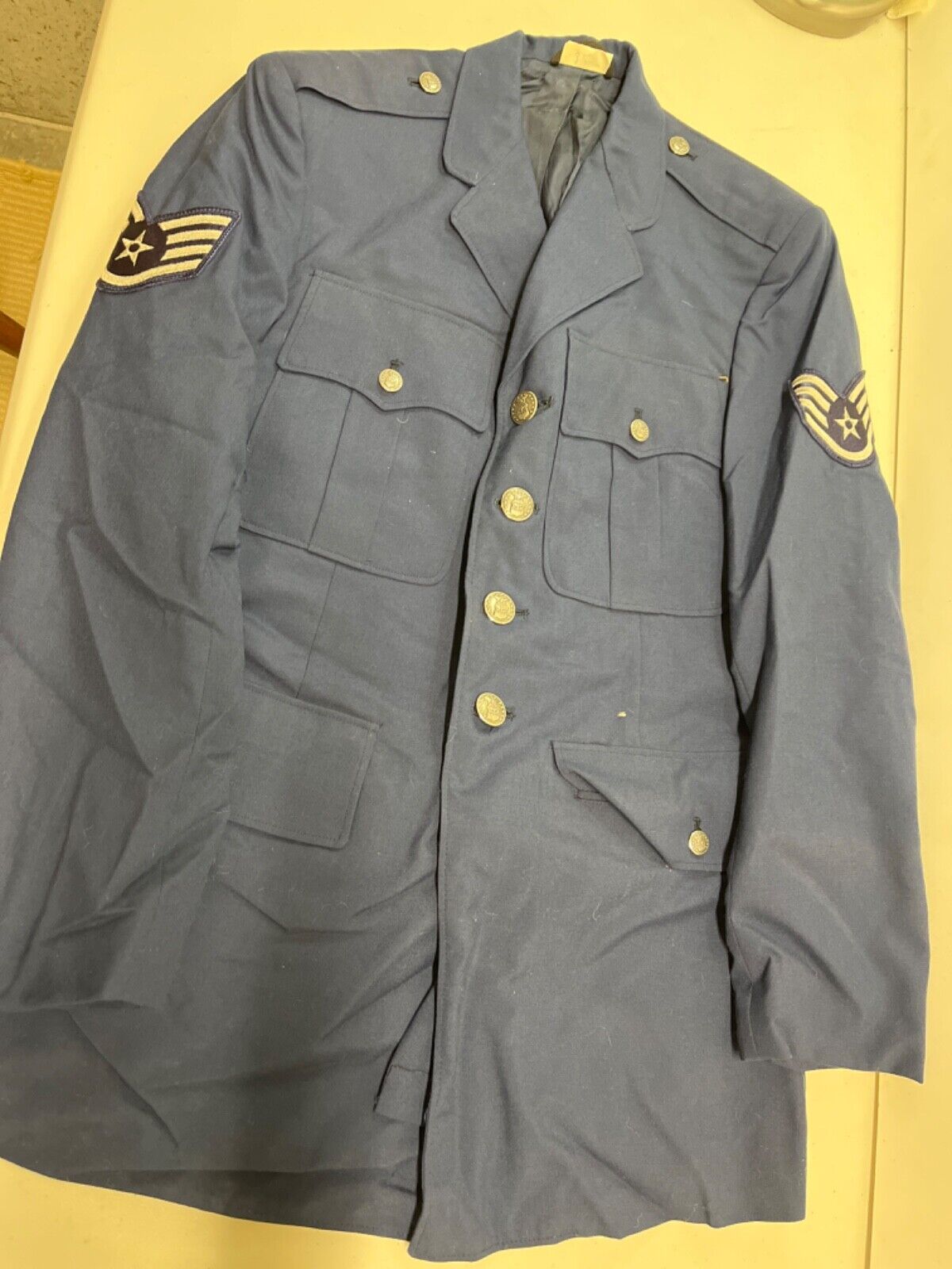 Vintage USAF US Air Force Blue Comp Uniform Jacket 38R