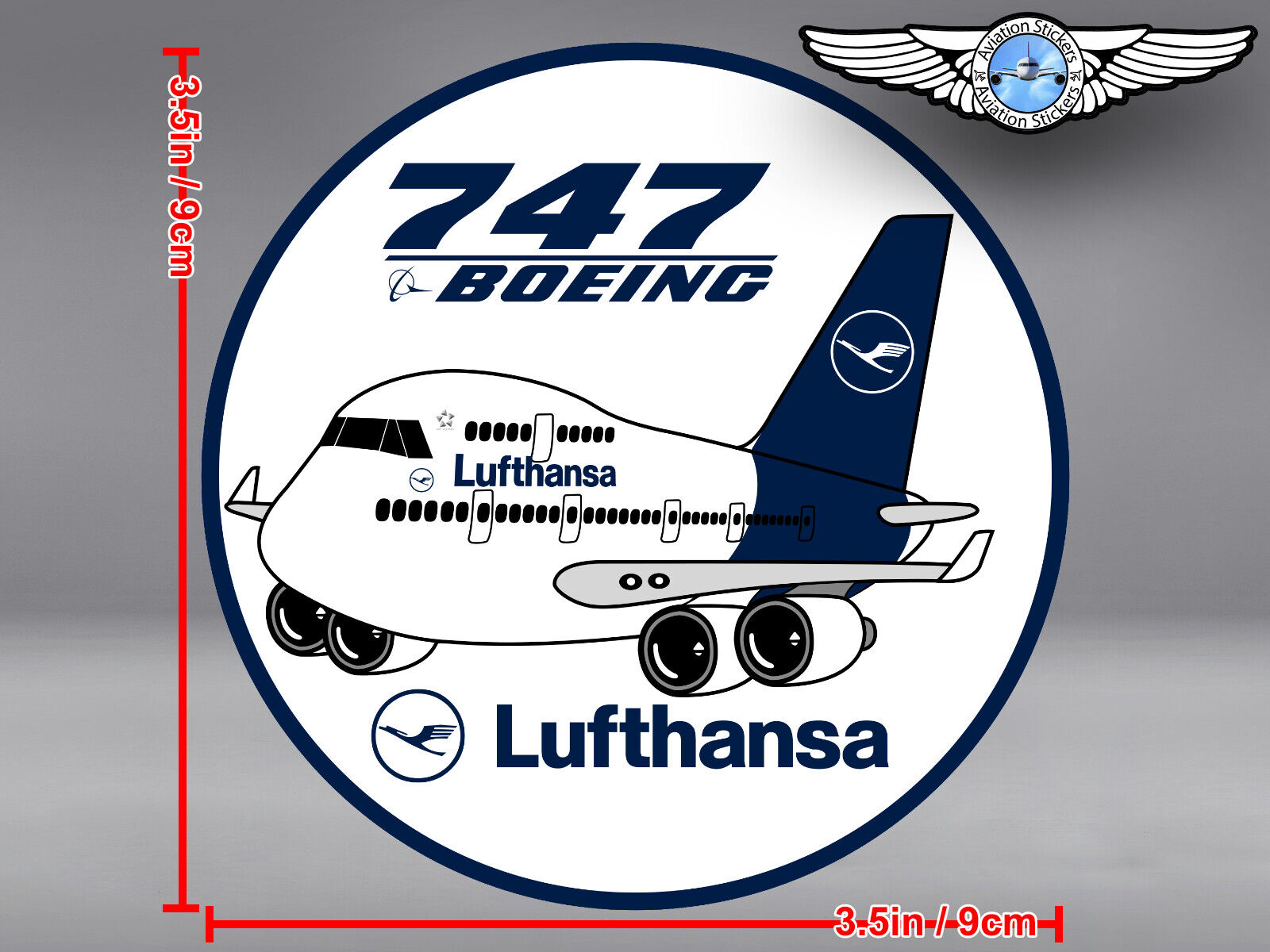 LUFTHANSA PUDGY BOEING B747 B 747 IN NEW LIVERY DECAL / STICKER