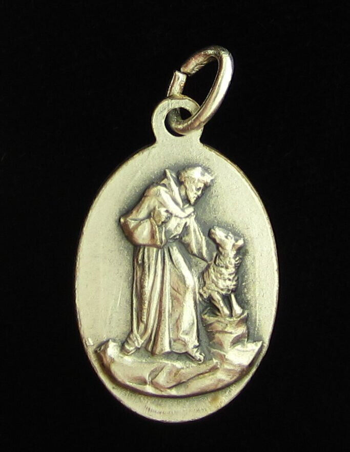 Vintage Saint Anthony Medal Religious Holy Catholic
