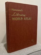 1958 ATLAS Hammonds Library World Atlas, HC Historic, Vintage, Educational Book picture