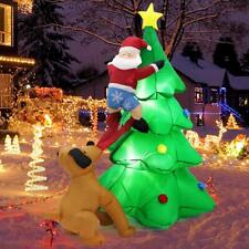 6FT Christmas Tree w/Santa Claus and Dog Outdoor Garden Decor Inflatable Light picture