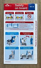 KLM 787-10 SAFETY CARD 5/19 picture