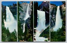 Postcard CA Yosemite National Park The Four Falls A16 picture