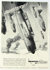 Vintage 1942 BREWSTER Bermuda & Buccaneer Aircraft Print Ad    picture