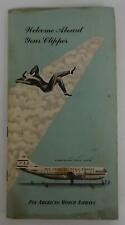 1955 Pan American World Double Decked Strato Clipper Welcome Aboard Packet Log picture