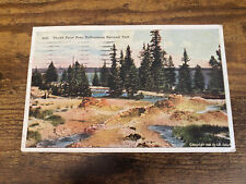 Vintage 1930-40’s Thumb Paint Pots Yellowstone National Park Postcard picture