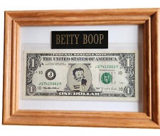 VTG 1995 BETTY BOOP  1$ DOLLAR BILL MINT CONDITION IN PICTURE FRAME RARE picture
