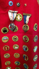 BSA,Red Felt Vest,1950's St Louis Council,w/35 patches,25 mb,Exp Silver Award II picture