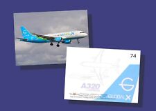 Global X Airplane Trading Cards Airbus A320 - 25 Cards picture