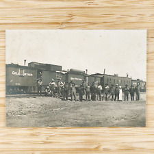Great Northern Railway Train Photo c1888 Minnesota Railroad Worker Men MN C3052 picture