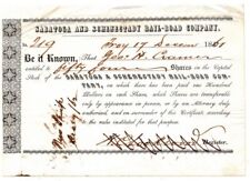 Saratoga and Schenectady Rail-Road Company 1861, 50 Shares., receipt Geo Cramer picture