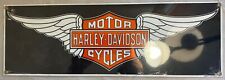 Harley Davidson Motorcycle Wings Ande Rooney Porcelain Steel Advertising Sign picture