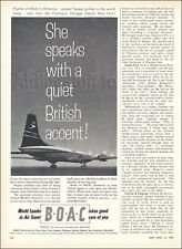 1958 BOAC Bristol BRITANNIA ad British Overseas Airways Corp advert airlines picture