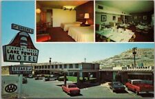 Vintage PAGE, Arizona Postcard LAKE POWELL MOTEL Highway 89 Roadside c1970s picture
