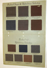 VINTAGE 1930s PACKARD 12 & PACKARD SUPER 8 'UPHOLSTERY SELECTIONS' WOOL SAMPLES picture