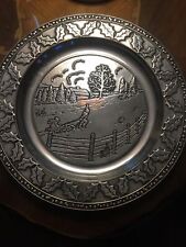 Wilton Armentale 2001 Marshall Fields.1 Of 500. Pewter Plate Winter Christmas picture