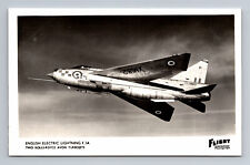 RPPC English Electric Lightning F1A Fighter Jet FLIGHT INTERNATIONAL UK Postcard picture