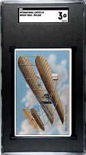 1900s International Coffee Co. Aeroplanes Wright Brothers' Biplane Card SGC 3 VG picture