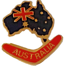 Australia Map Boomerang Souvenir Pin picture