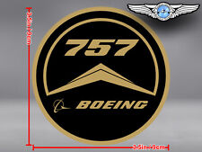 OLD VINTAGE STYLE ROUND BOEING B 757 B757 LOGO DECAL / STICKER picture