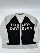Harley Davidson Motorcycles Womens Full Zip Sweatshirt Size 2W Black Gray picture
