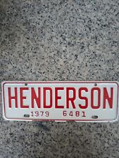 1979 HENDERSON NC CITY LICENSE PLATE TAG picture