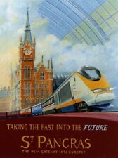 OLD & NEW TRAINS AT ST PANCRAS EUROSTAR  FINE MOUNTED PRINT  BY MATTHEW COUSINS picture
