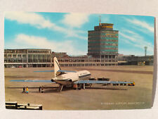 Airport Manchester-UK -AIR FRANCE Caravelle -Aviation Airline Postcard picture