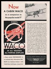 1931 Waco Aircraft Co. Troy Ohio Photo Model F Four Cabin Plane Vintage Print Ad picture