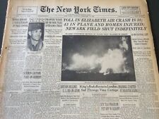 1952 FEBRUARY 12 NEW YORK TIMES - 31 DEAD IN ELIZABETH NJ AIR CRASH - NT 5923 picture