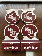 (2) Diff 1982 Mississippi Bulldogs College Football Matchbook Cover Schedule picture