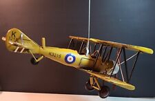 Avro Tutor Type 621 Yellow Plane British Radial-Engined Biplane Metal Hanging  picture