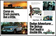 1967 Dodge adventurer pickup truck camping vintage photo Print Ad   (ADL11) picture