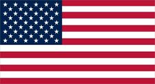 7in x 3.8in Proportional USA Flag Sticker Car Truck Vehicle Bumper Decal picture