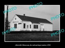 OLD 8x6 HISTORIC PHOTO OF ALBERTVILLE MINNESOTA THE RAILROAD STATION c1950 picture