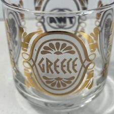 Vintage TWA Airlines The world of Greece Drinking glass tumbler picture