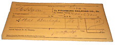 MAY 1894 FITCHBURG RAILROAD FREIGHT RECEIPT MASSACHUSETTS B picture