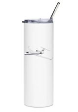 Gulfstream GV Stainless Steel Water Tumbler with straw - 20oz. picture