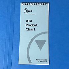 NORTHWEST AIRLINES NWA ATA Pocket Chart DVDs Feb 2006 Spiral Book picture
