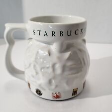 Starbucks Vintage Coffee Mug Around the World Globe Travel Cup Earth 16oz NO LID picture