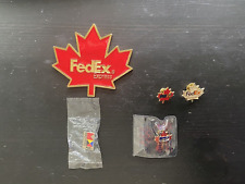FedEx Federal Express Vintage Rare 5 pc LOT Badge Emblem Pins picture