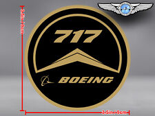 OLD VINTAGE STYLE ROUND BOEING B 717 B717 LOGO DECAL / STICKER picture