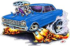 1962-65 Chevy Nova Fire Breather SS 327 Wall Decal Sticker Graphic Man Cave NEW picture